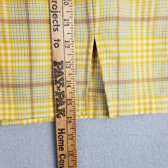 Wild Fable Sz 4 Plaid Mini Skirt Gold Yellow Clueless Academia Prep School Girl - Picture 3 of 8